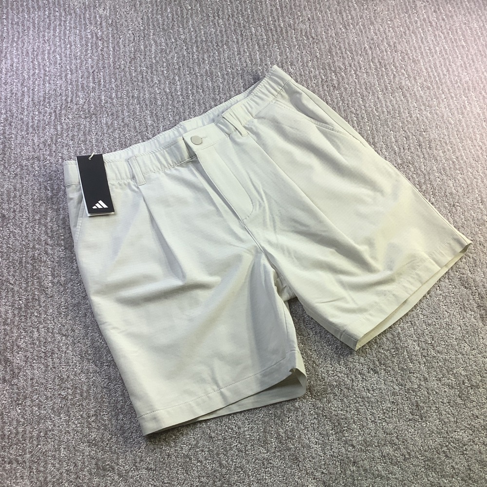 Adidas Mens Ultimate 365 Pleated Golf Shorts Alumina Beige Size 32 NWT